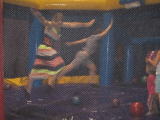 Leaping in Bouncy House